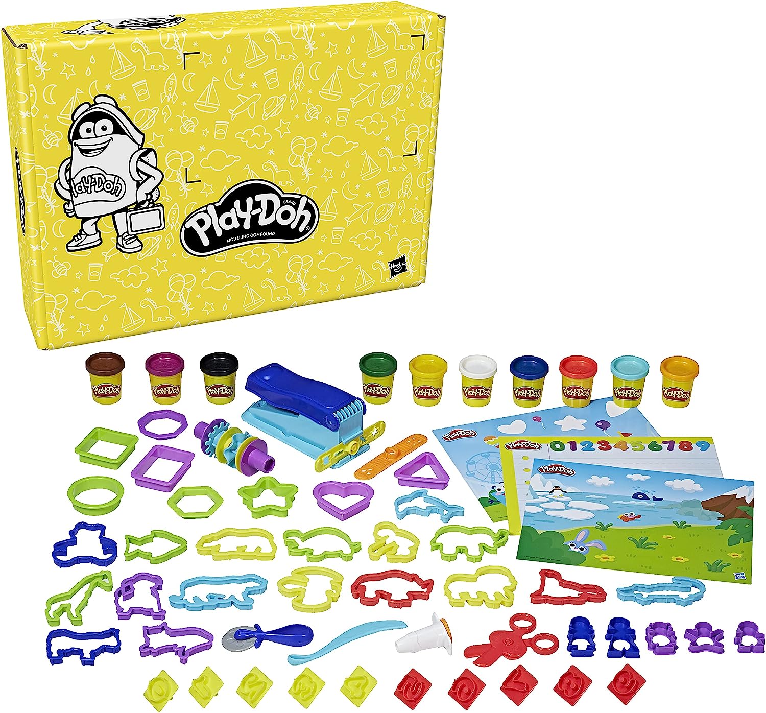 Play-Doh Preschool FUNdamentals Box – Creative Arts & Crafts Set